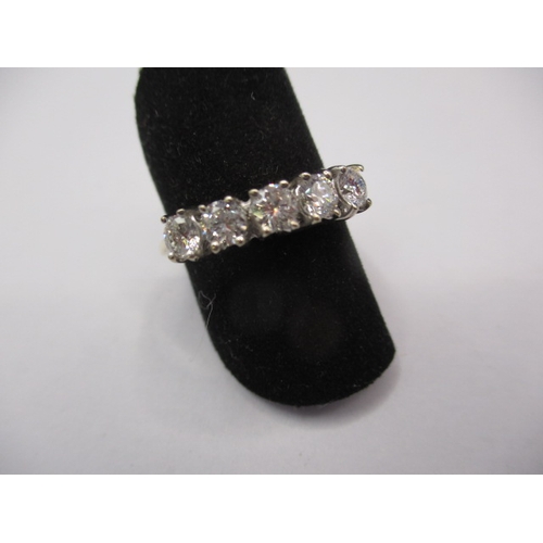 37 - A vintage 18ct yellow gold 5 stone diamond ring, approx. ring size ‘O’, approx. weight 2.8g in good ... 