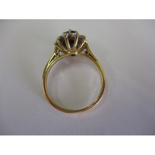 15 - A 1970s 18ct gold, diamond and sapphire engagement ring, approx. ring size ‘L’, approx. weight 3.3g ... 