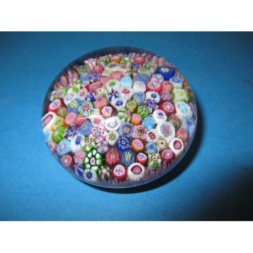 274 - A vintage Clichy millefiori glass paperweight, approx. diameter 6.5cm, pre-owned and having a very s... 