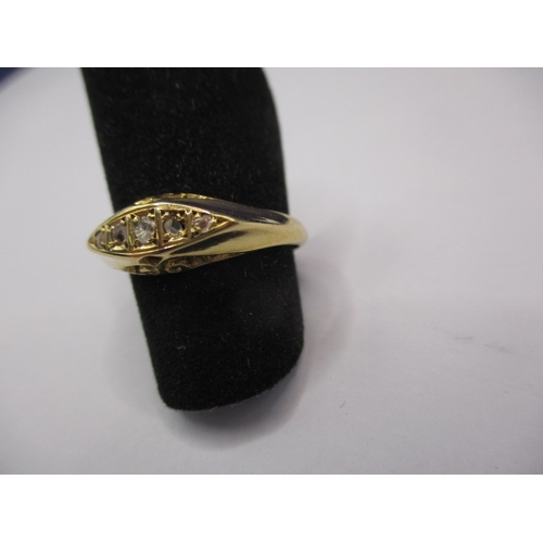 43 - A vintage 18ct yellow gold and diamond ring, approx. ring size ‘M’, approx. weight 2.4g in useable p... 