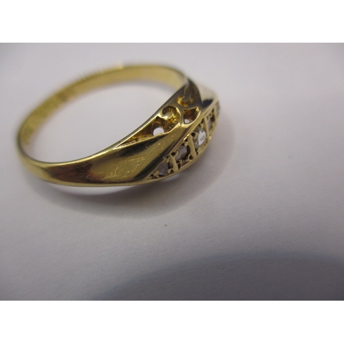 43 - A vintage 18ct yellow gold and diamond ring, approx. ring size ‘M’, approx. weight 2.4g in useable p... 