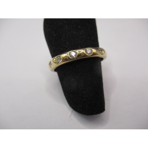 45 - A vintage 750 yellow gold 5 stone diamond ring, approx. ring size ‘L’, approx. weight 1.86g in good ... 