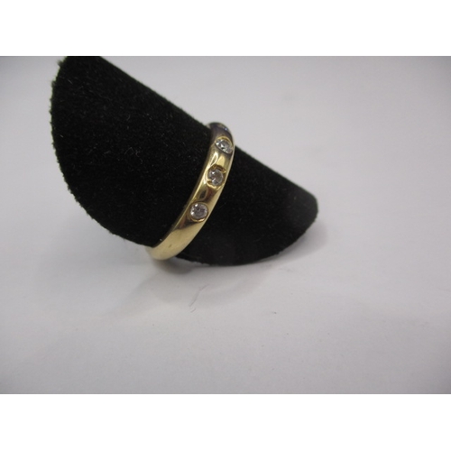 45 - A vintage 750 yellow gold 5 stone diamond ring, approx. ring size ‘L’, approx. weight 1.86g in good ... 