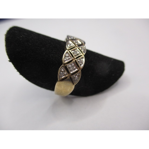 46 - A vintage 9ct yellow gold and diamond dress ring, approx. ring size ‘K’, approx. weight 1.82g in use... 