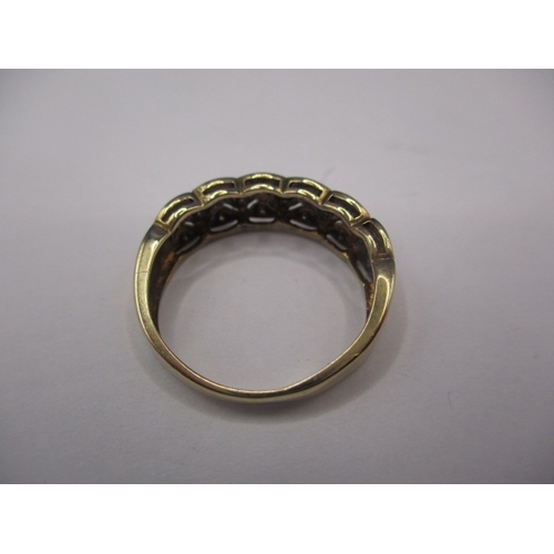 46 - A vintage 9ct yellow gold and diamond dress ring, approx. ring size ‘K’, approx. weight 1.82g in use... 