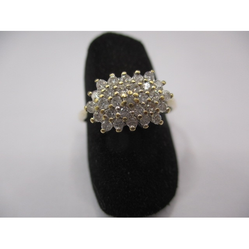 47 - A vintage 9ct gold and diamond cluster ring, approx. ring size ‘S+’, approx. weight 4g, in useable p... 