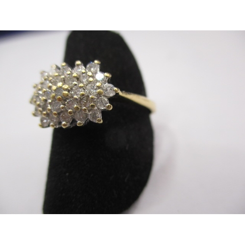 47 - A vintage 9ct gold and diamond cluster ring, approx. ring size ‘S+’, approx. weight 4g, in useable p... 