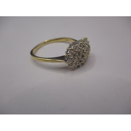 47 - A vintage 9ct gold and diamond cluster ring, approx. ring size ‘S+’, approx. weight 4g, in useable p... 