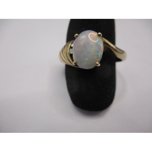 48 - A vintage 9ct yellow gold and opal dress ring, approx. ring size ‘V+’ approx. weight 4.5g in useable... 