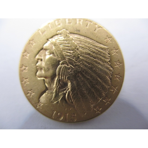 146 - A 1915 United states of America Indian head quarter eagle two and a half dollar coin, in near uncirc... 