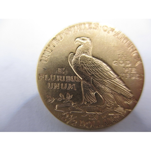 146 - A 1915 United states of America Indian head quarter eagle two and a half dollar coin, in near uncirc... 