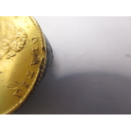 151 - A Victorian gold half sovereign dated 1849, being a miss-strike on the 4 in the date, with a properl... 