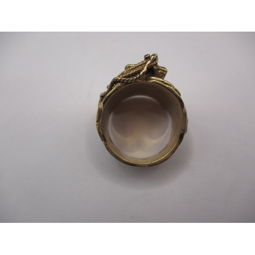 16 - A vintage 9ct yellow gold saddle ring, approx. ring size ‘V+’, approx. weight 21g, in good useable p... 