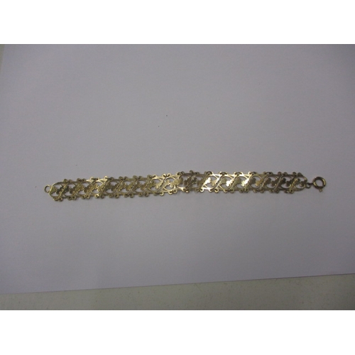 86 - A 9ct yellow gold bracelet, approx. linear length 17cm ,approx. weight 6.6g in useable pre-owned con... 