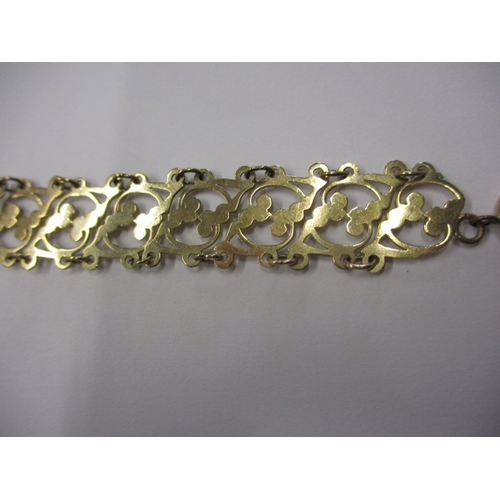 86 - A 9ct yellow gold bracelet, approx. linear length 17cm ,approx. weight 6.6g in useable pre-owned con... 