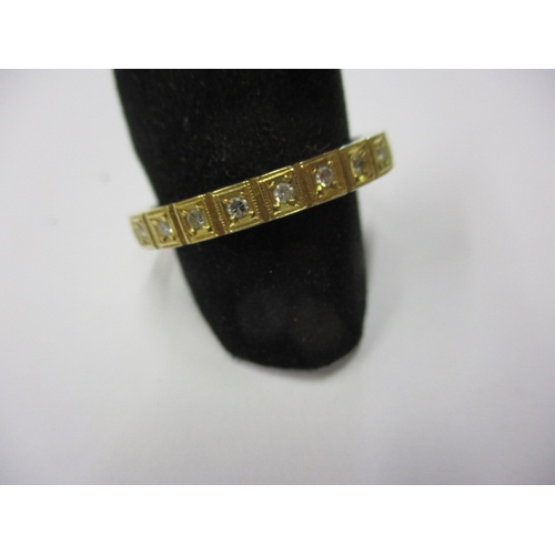 18 - An 18ct yellow gold and diamond half eternity ring, approx. ring size ‘S’, approx. weight 3.95g, in ... 