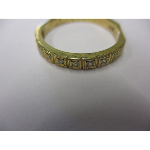 18 - An 18ct yellow gold and diamond half eternity ring, approx. ring size ‘S’, approx. weight 3.95g, in ... 