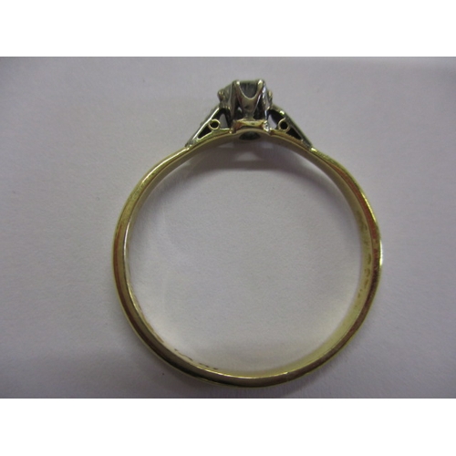 49 - A vintage 18ct gold diamond solitaire ring with diamond set shoulders, approx. ring size ‘S’, approx... 