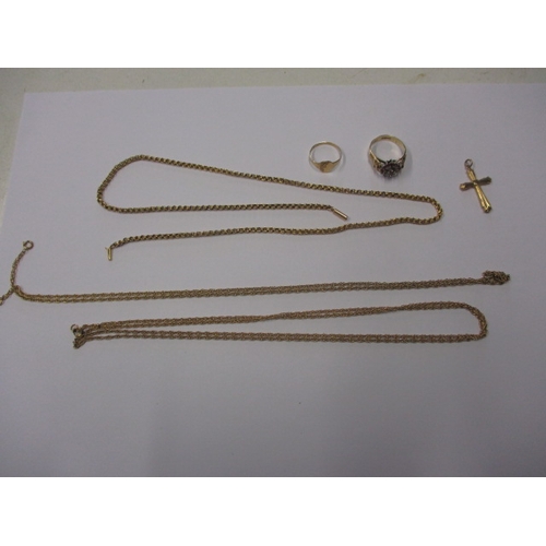 92 - A parcel of gold and yellow metal items, approx. gross parcel weight 17.6g all in pre-owned conditio... 