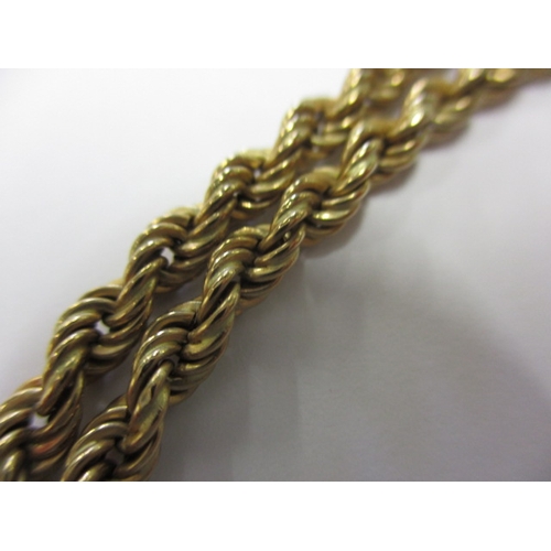 64 - A vintage 9ct yellow gold hollow rope necklace, approx. linear length 46cm in useable pre-owned cond... 