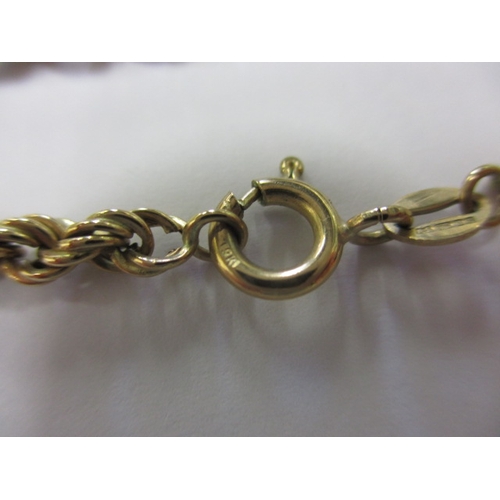 64 - A vintage 9ct yellow gold hollow rope necklace, approx. linear length 46cm in useable pre-owned cond... 