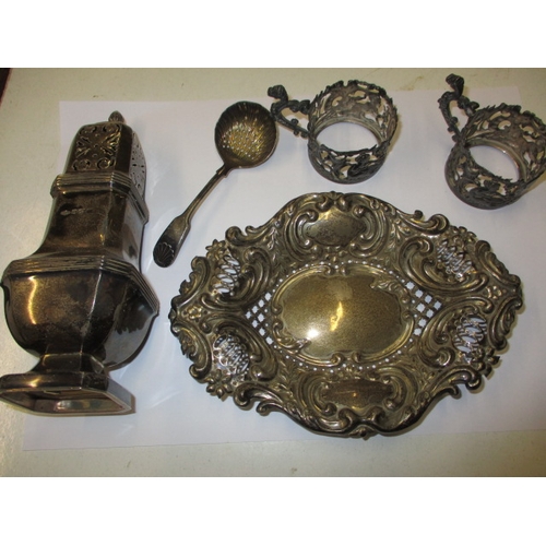 197 - A parcel of antique and later silver items, all hallmarked, approx. gross parcel weight 315g, all in... 