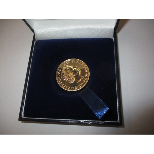 160 - A 2003 £100 gold Britannia coin, being in uncirculated condition and struck from 1oz fine gold