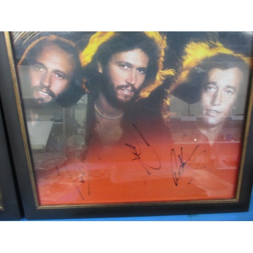 26 - A parcel of music related ephemera to include hand signed autographs from The Bee Gees, Neil Diamond... 