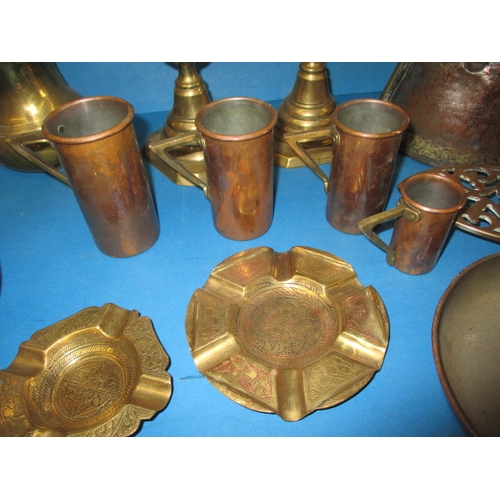 29 - A parcel of antique and later copper and brass items, all in used condition