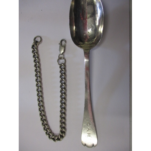 31 - A parcel of miscellanea to include watches and a sterling silver spoon and Albert chain 53.2g, all i... 