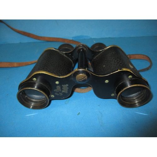 34 - A pair of military binoculars by Watson & Sons, dated 1913, in useable pre-owned condition with late... 