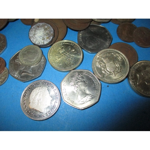 37 - A parcel of vintage world coins, to include some part-silver examples, all in circulated condition