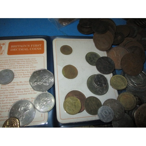 37 - A parcel of vintage world coins, to include some part-silver examples, all in circulated condition