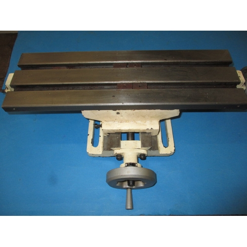 39 - A machinist XY engineering table, approx. width 58cm in useable pre-owned condition