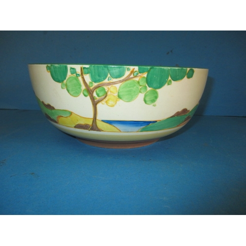 47 - An early 1930s Clarice Cliff Harve shape bowl in the Secrets design, approx. diameter 21.5cm, having... 