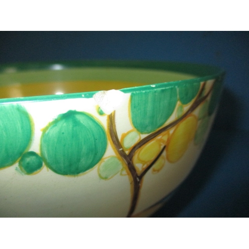 47 - An early 1930s Clarice Cliff Harve shape bowl in the Secrets design, approx. diameter 21.5cm, having... 