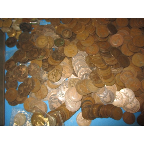 51 - A very large quantity of pre-decimal coins, all circulated to include some fine grades, approx. gros... 