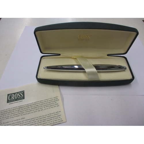 52 - A boxed Cross ball point pen, in working order with corporate 25th anniversary inscription