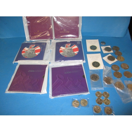 55 - A quantity of royal mint uncirculated collectors coins, most in original unopened packs