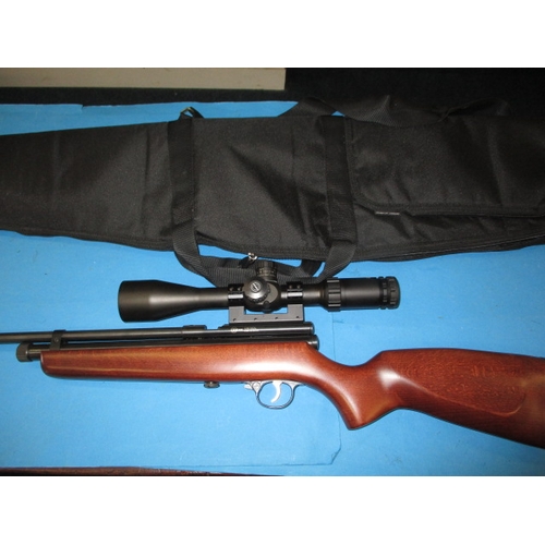 68 - A SMK QB78DL 5.5mm co2 powered air rifle with a Hawke Sidewinder 4-16x50 scope, in working order wit... 