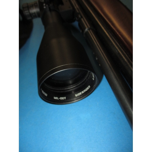 68 - A SMK QB78DL 5.5mm co2 powered air rifle with a Hawke Sidewinder 4-16x50 scope, in working order wit... 