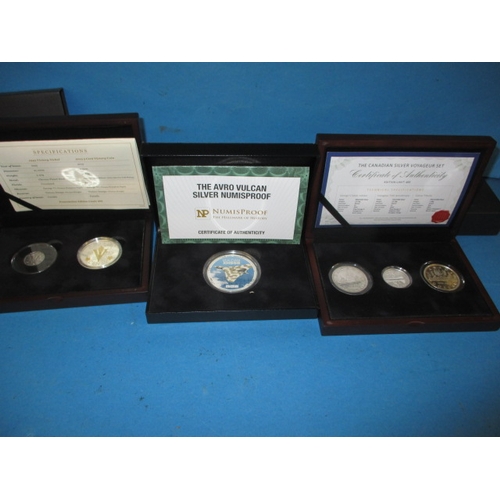 72 - A small parcel of special edition collectors coins, most silver, all in original presentation boxes