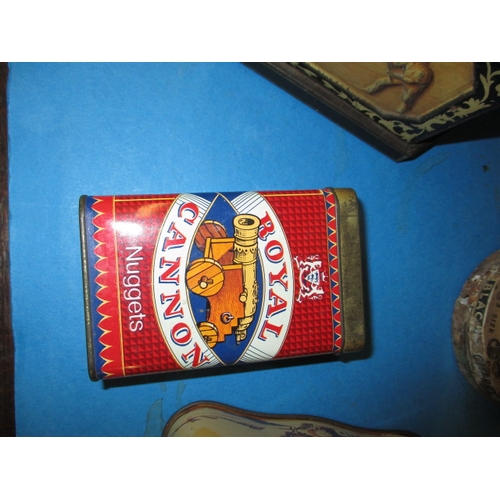 76 - A quantity of vintage collectable tins, all with general use-related marks but no rust holes etc.