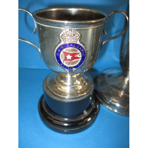 92 - Three vintage awards, one for Sheffield post office dated 1921, one with a white star line emblem an... 