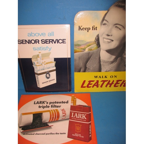 93 - A small parcel of vintage shop counter advertisement material, all in good used condition