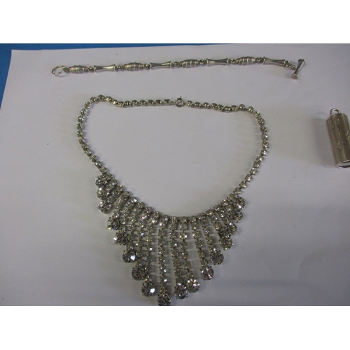 97 - A silver bracelet, approx. weight 25.5g and a costume jewellery necklace, in useable pre-owned condi... 