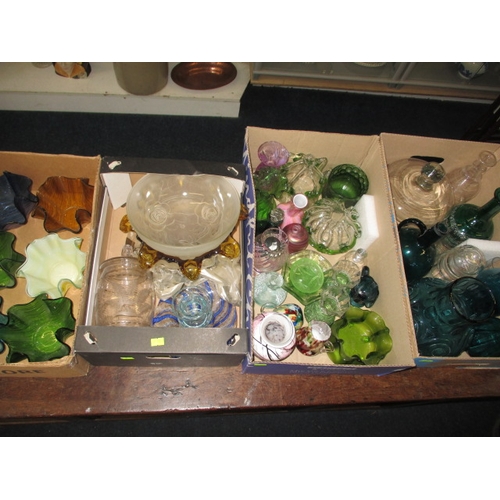 104 - A quantity of antique and later glass items to include handblown examples. All in used condition.