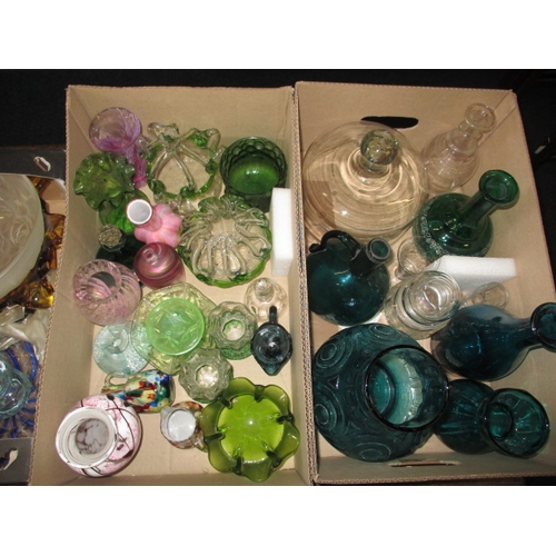 104 - A quantity of antique and later glass items to include handblown examples. All in used condition.