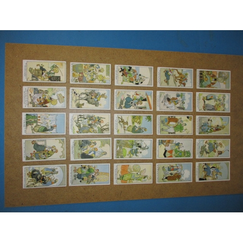 120 - A full set of 25 W.A. & A.C. Churchman cigarette cards of Eastern Proverbs in later glazed frame