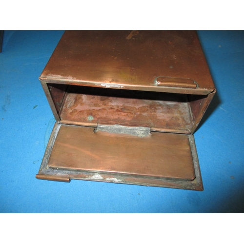 125 - Two early 20th century copper marine lamp oil tanks for use on life boats, both in used condition